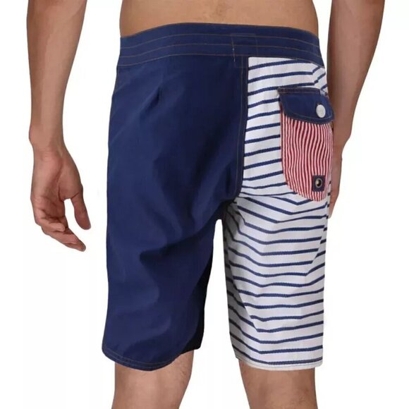 3rd & Army American Flag Multicolor Striped Board Surf Shorts Men's Size 34 - Picture 2 of 9